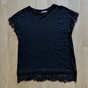❌SOLD❌ Zara Lace Sleeve Top